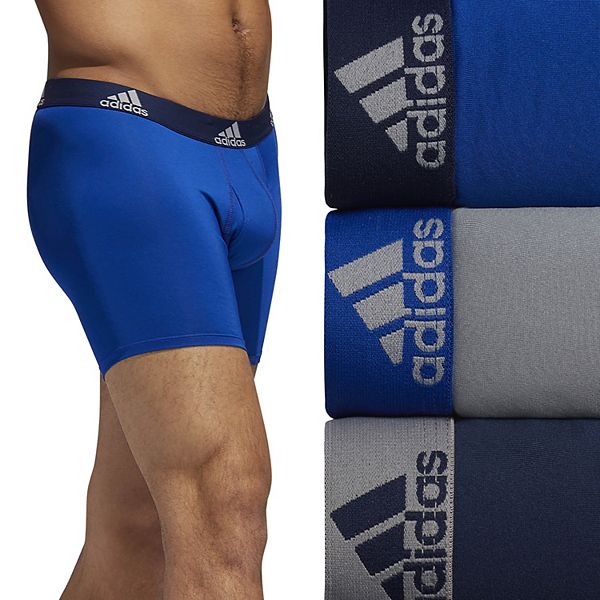 Adidas Men's Performance Boxer Brief Underwear (3Pack) Royal/Grey