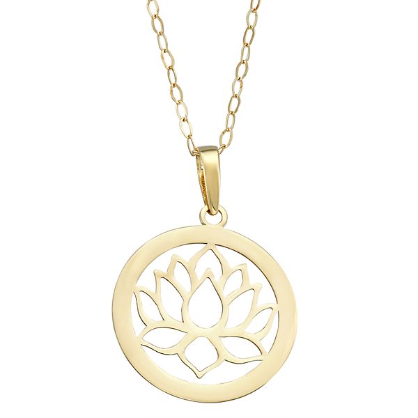 14k gold deals lotus flower necklace