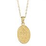14k Gold Miraculous Medal Pendant Necklace