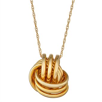 10k Gold Knot Pendant Necklace