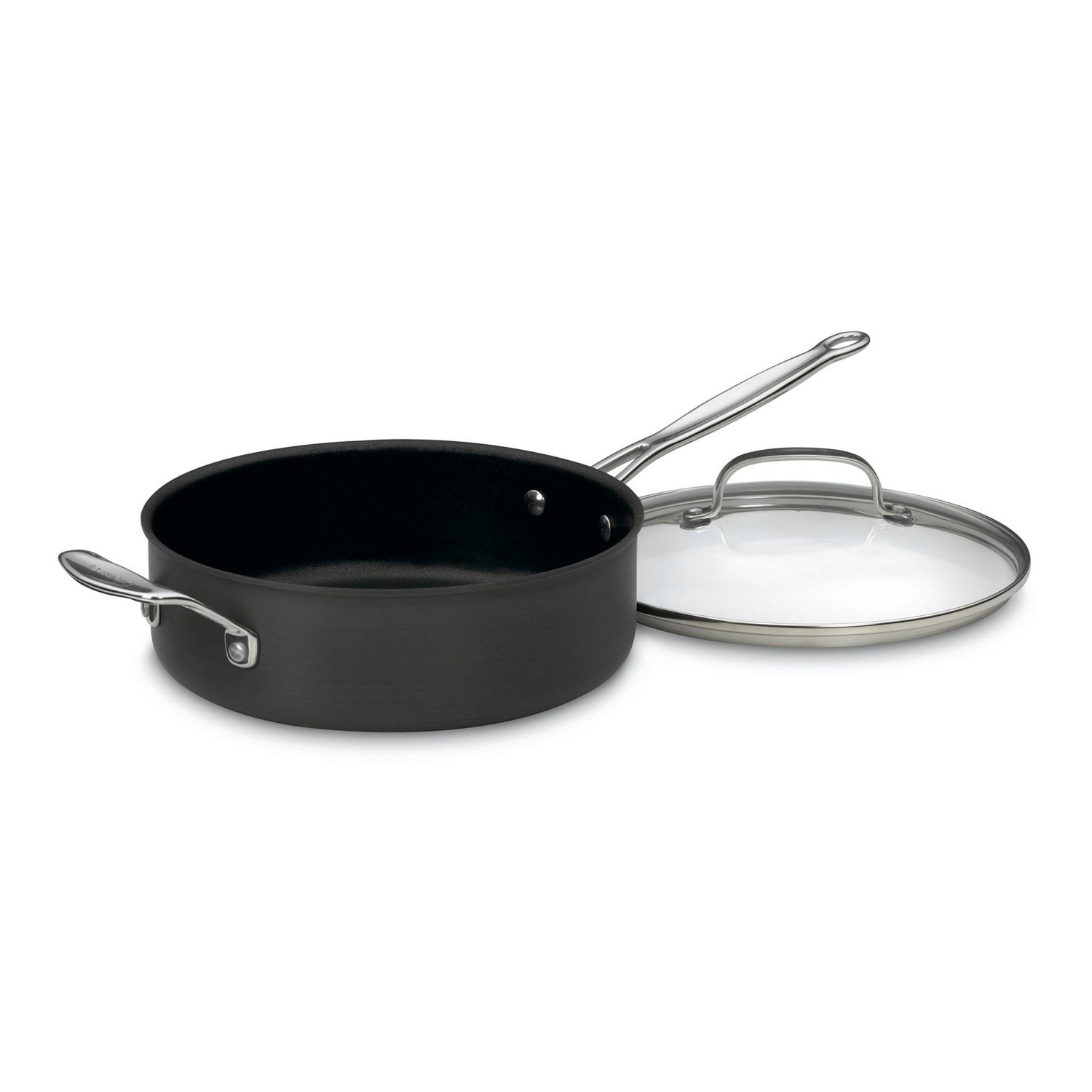MARTHA STEWART Everyday 3.5 qt. Stainless Steel Saute Pan With Brass  Handles and Lid 985118771M - The Home Depot