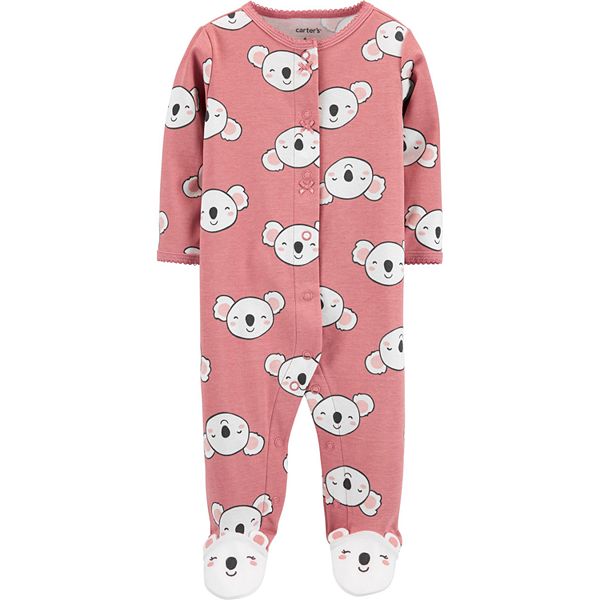 Baby Girl Carter s Koala Snap Up Cotton Sleep Play