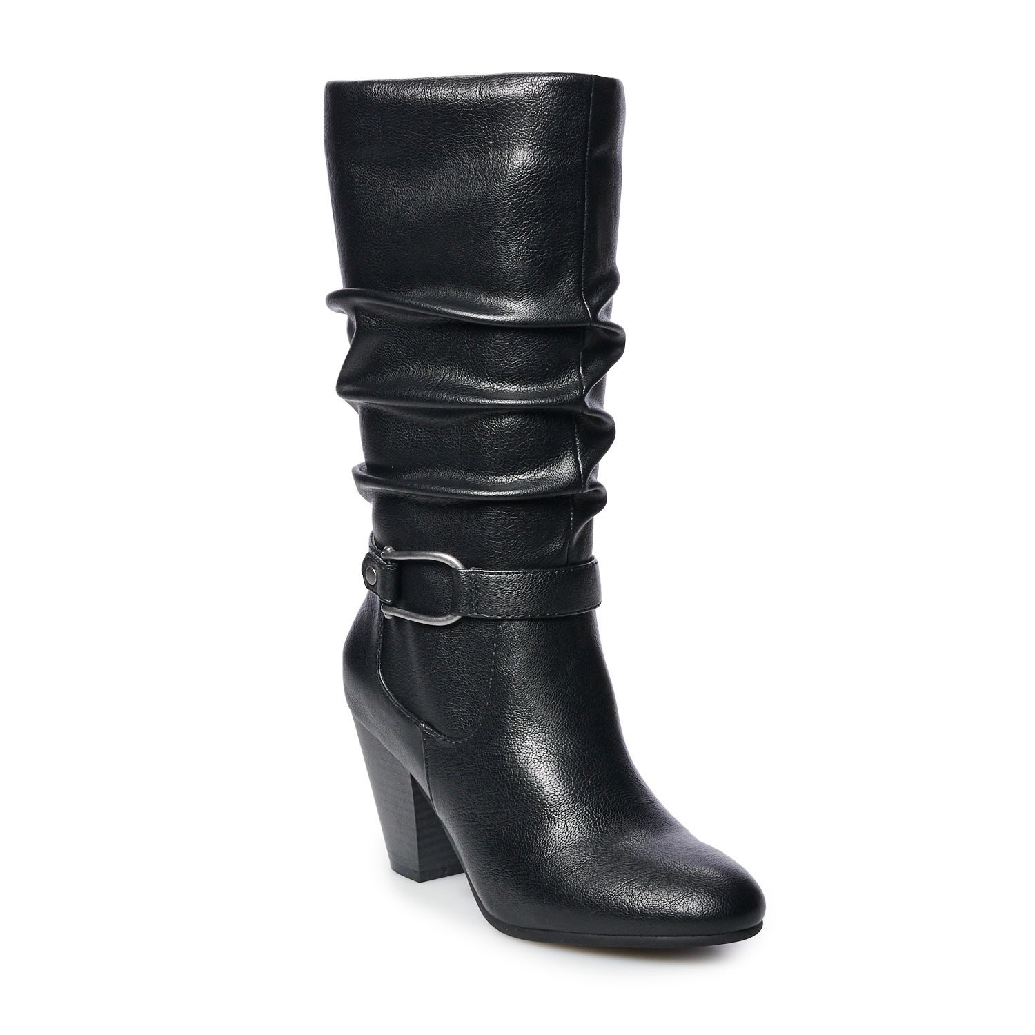 womens black mid calf boots