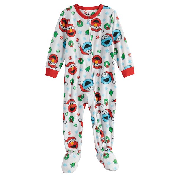 Sesame Street Little Girls Toddler 1-Piece Footed Pajamas