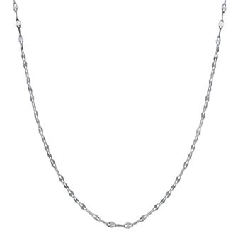 PRIMROSE Sterling Silver Diamond Cut Chain Necklace