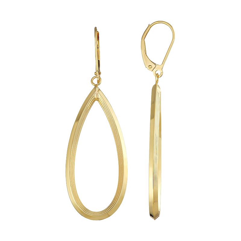Forever 14K Gold Teardrop Earrings, Womens, Yellow