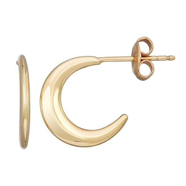 Forever 14K Gold C-Hoop Earrings