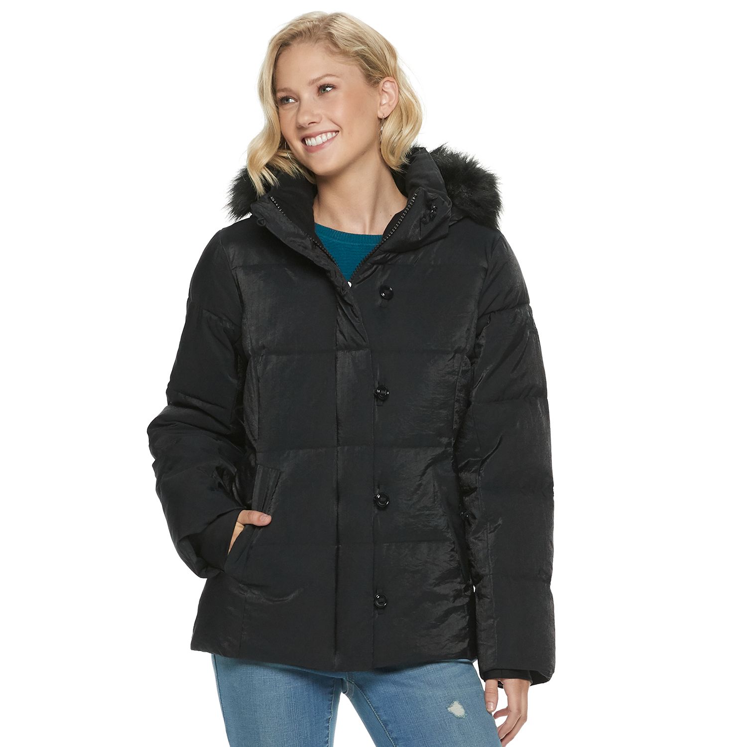 zeroxposur hooded heavyweight puffer jacket