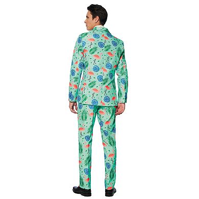 Men's Suitmeister Slim-Fit Novelty Pattern Suit & Tie Set
