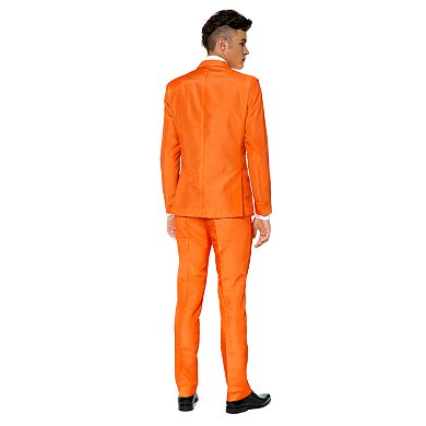 Men's Suitmeister Slim-Fit Solid Suit & Tie Set
