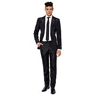 Suitmeister Men's Slim-Fit Solid Suit & Tie Set Deals