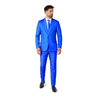 Men's Suitmeister Slim-Fit Solid Suit & Tie Set
