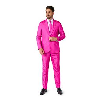 Men's Suitmeister Slim-Fit Solid Suit & Tie Set