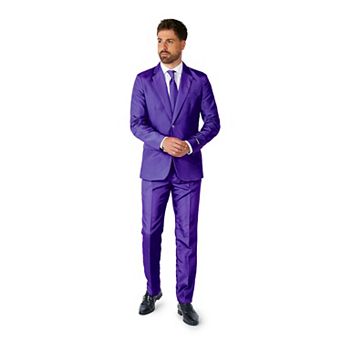 Men's Suitmeister Slim-Fit Solid Suit & Tie Set
