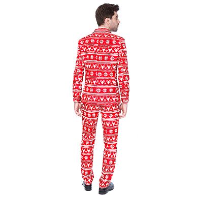 Men's Suitmeister Slim-Fit Holiday Suit & Tie Set