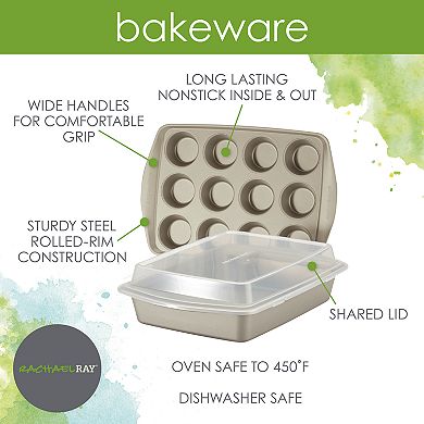 Rachael Ray 3-pc. Nonstick Bakeware Set