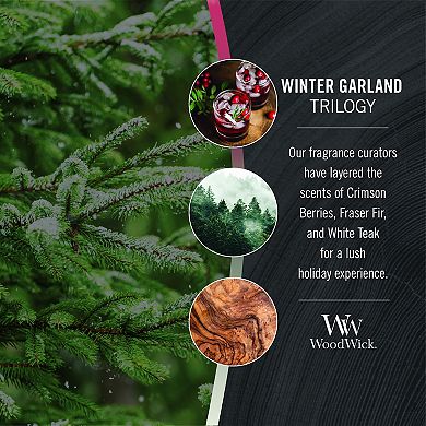 WoodWick® Winter Garland Trilogy Medium Hourglass Candle