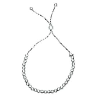 Argento Forte Sterling Silver Popcorn Chain Adjustable Bracelet