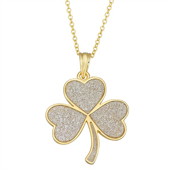 Lemoura Van Cleef Pendant, Natural Gemstone, Premium 925 Sterling Silver, 18K Gold Plated, One Motif, Clover Leaf Necklace, Jewelry For Women, Gift