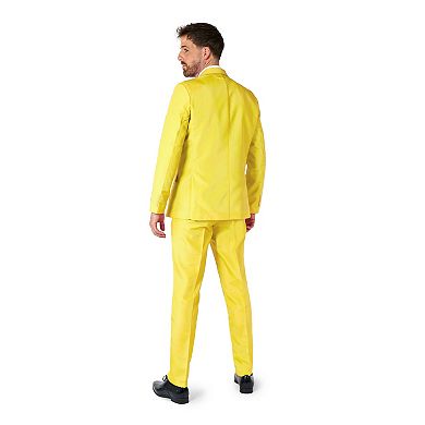 Men's Suitmeister Slim-Fit Solid Yellow Suit & Tie Set