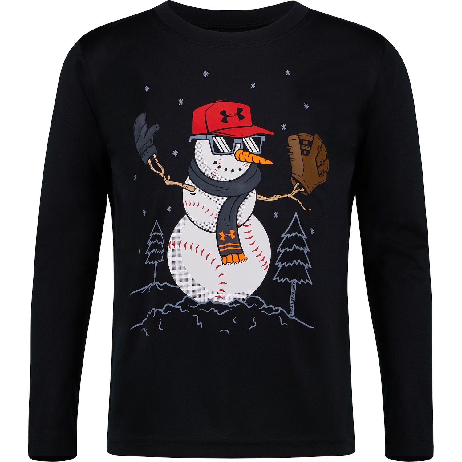 baseball snowman shirt