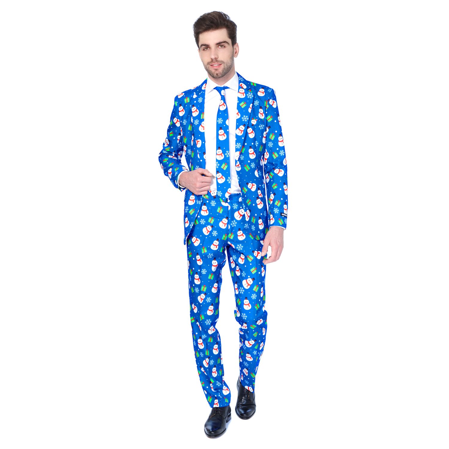 christmas suit blue