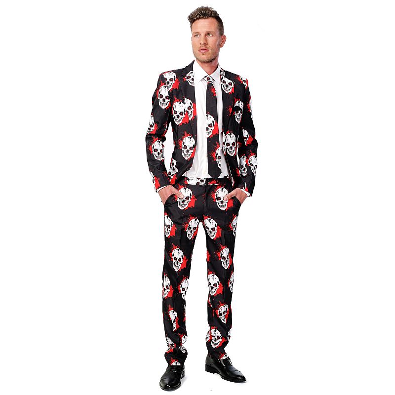 Men's OppoSuits Slim-Fit Tetris Novelty Suit & Tie Set
