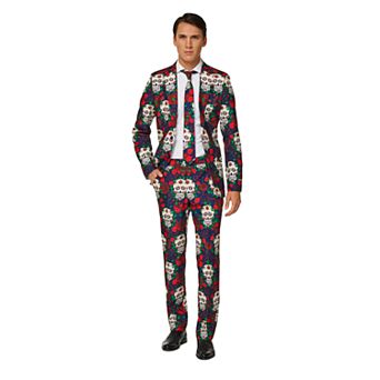 Men's Suitmeister Day of the Dead Novelty Suit & Tie Set