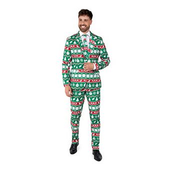 Men's Suitmeister Christmas Green Nordic Suit