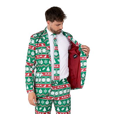 Men's Suitmeister Christmas Green Nordic Suit