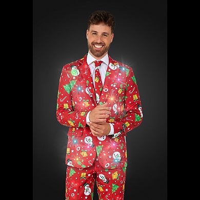 Men's Suitmeister Christmas Red Icons Light Up Suit