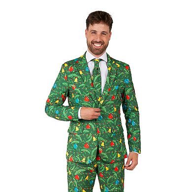 Men's Suitmeister Christmas Green Tree Light Up Suit