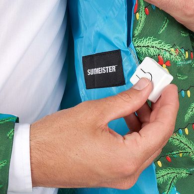 Men's Suitmeister Christmas Green Tree Light Up Suit