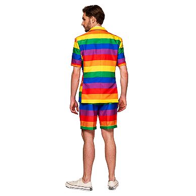 Men's Suitmeister Rainbow Summer Suit & Tie Set
