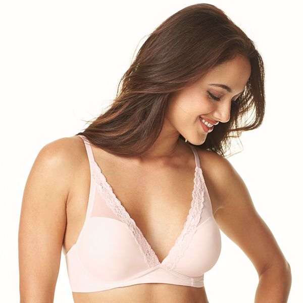 Women's plus size lace escape wire free 2ply with lace trim bra , style  gq5601a