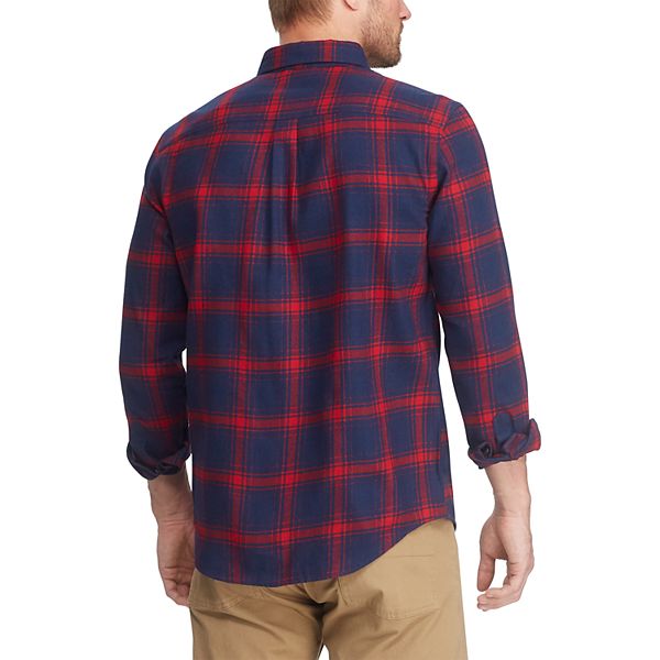 Men's Chaps Classic-Fit Untucked Performance Flannel Button-Down Shirt