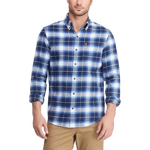 Men's Chaps Classic-Fit Untucked Performance Flannel Button-Down Shirt