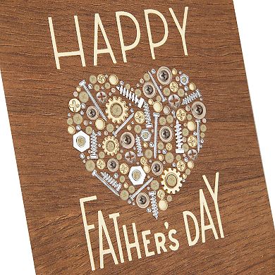 Hallmark Signature Wood Father's Day Card for Dad (Nuts and Bolts Heart)