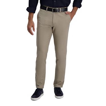 Men's Haggar® Motion Khaki Slim-Straight Fit Flat-Font Pants