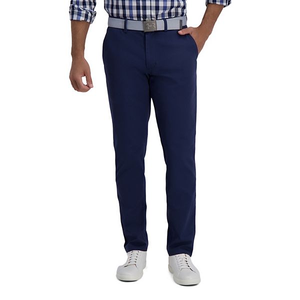 Men's Haggar® Motion Khaki Slim-Straight Fit Flat-Font Pants