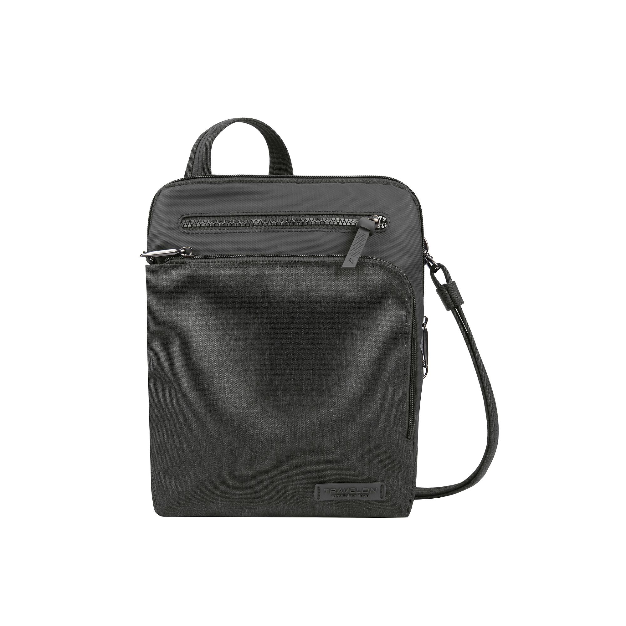Travelon Gray Heather Metro Anti-Theft Small Crossbody Bag, Gray Grey