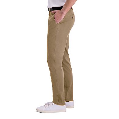 Men's Haggar Motion Khaki Slim-Tappered Fit Flat Front Pant