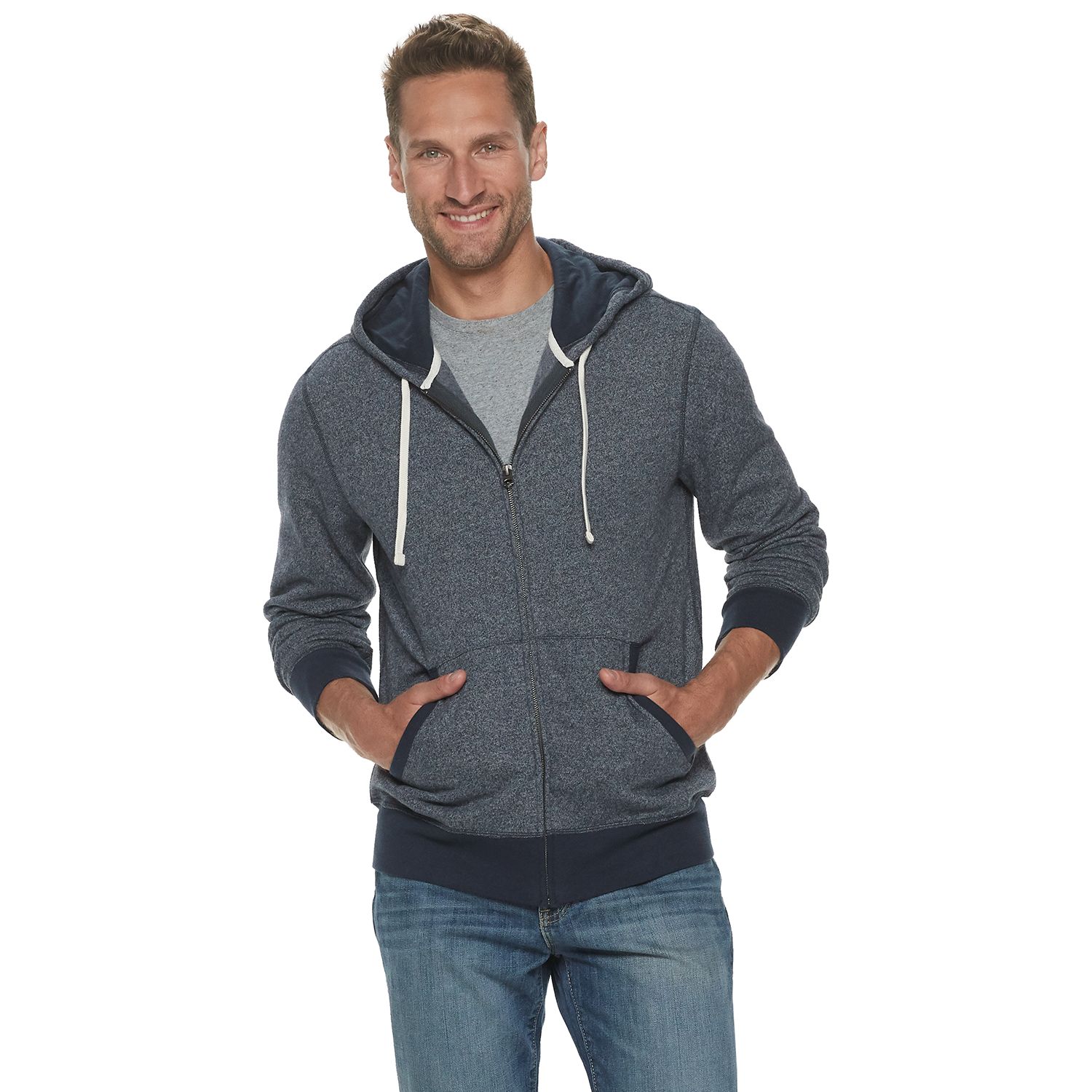 kohls mens zip up sweaters