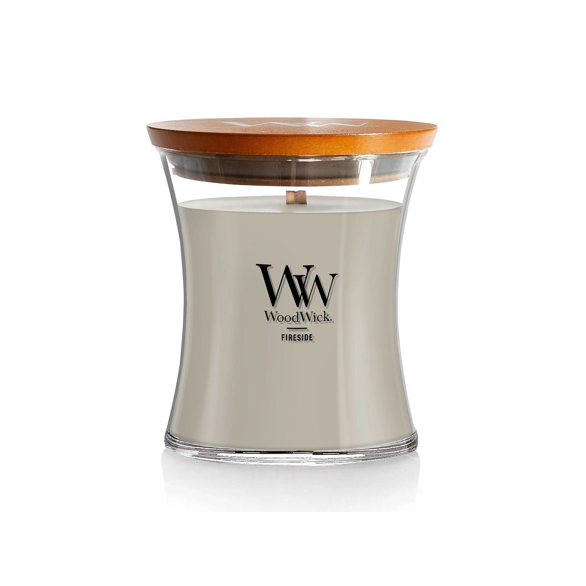 WoodWick® Fireside Medium Hourglass Candle, Gray