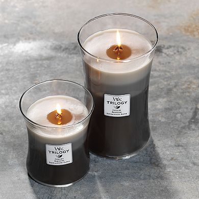 WoodWick Warm Woods Trilogy Medium Hourglass Candle