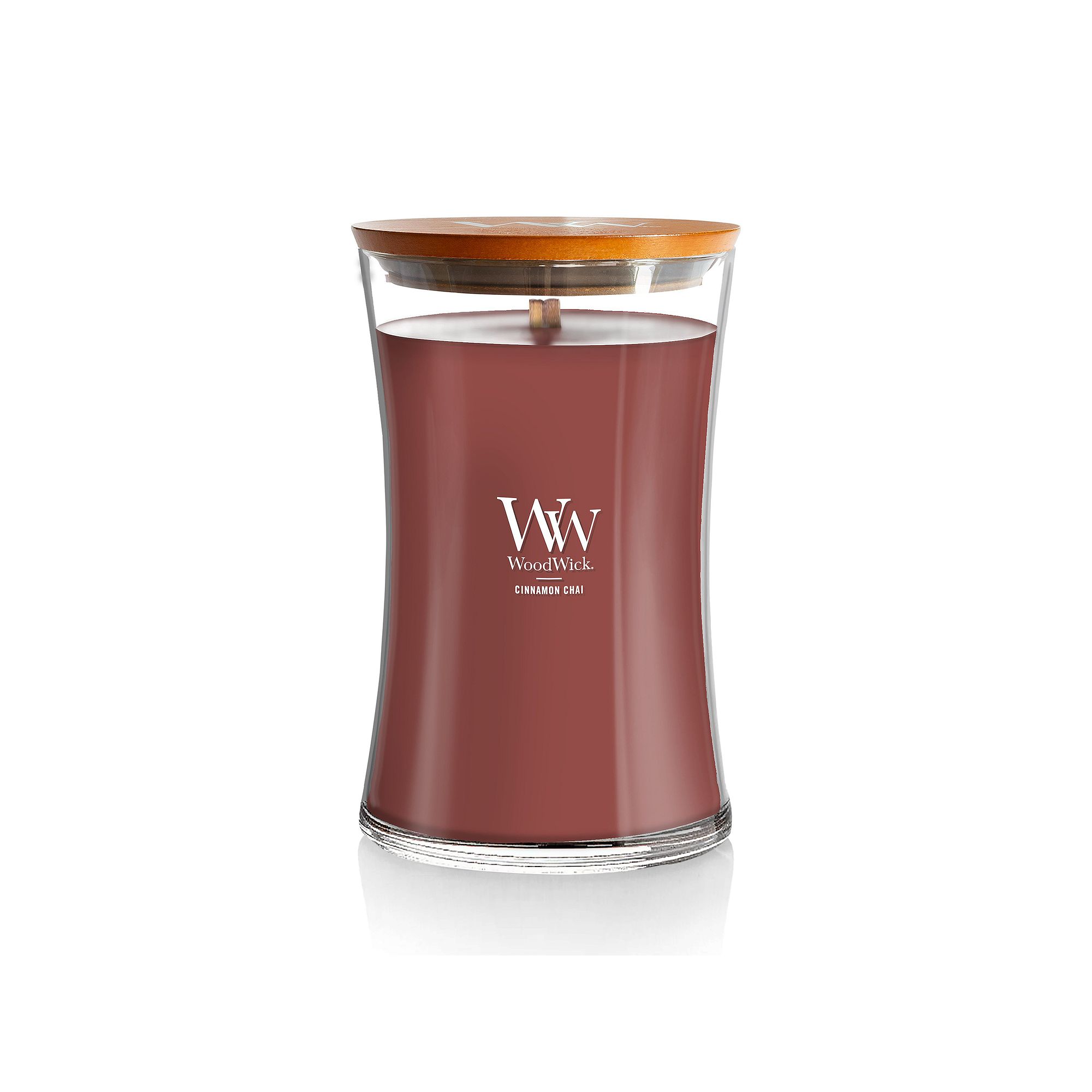 WoodWick® Cinnamon Chai Large Hourglass Candle, Red
