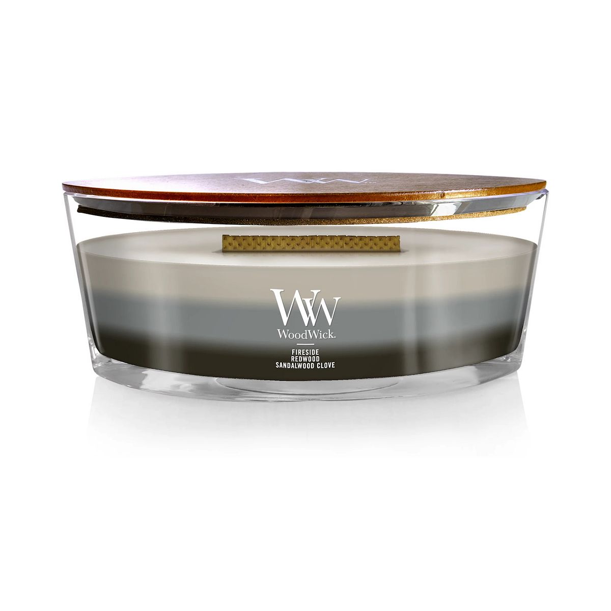 WoodWick® Warm Woods Trilogy Ellipse Candle