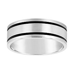 Mens titanium wedding hot sale bands kohl's