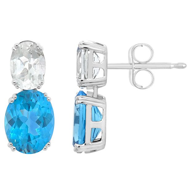 Kohls blue clearance topaz earrings