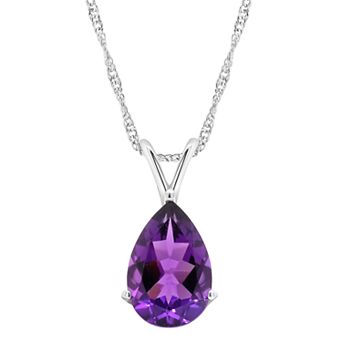 Alyson Layne Sterling Silver Amethyst Pendant Necklace